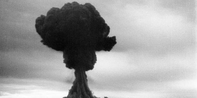 The first Soviet atomic bomb test, 1949. (Credit: Sovfoto/UIG via Getty Images)